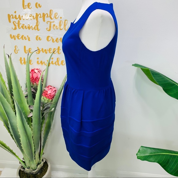 MADEWELL Cobalt Blue Fit Flare Sleeveless Dress - Picture 7 of 12